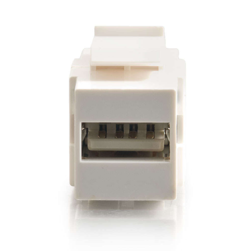 C2G Snap-In USB A/B Female Keystone Insert Module - White