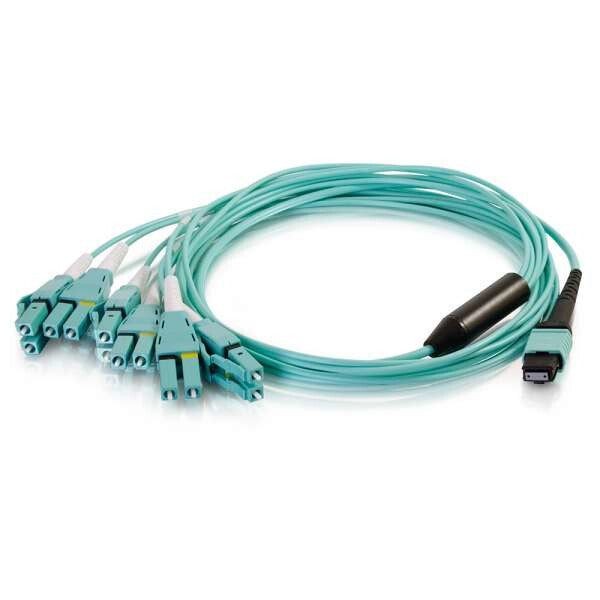 C2G 2m, MPO/6xLC InfiniBand/fibre optic cable Turquoise