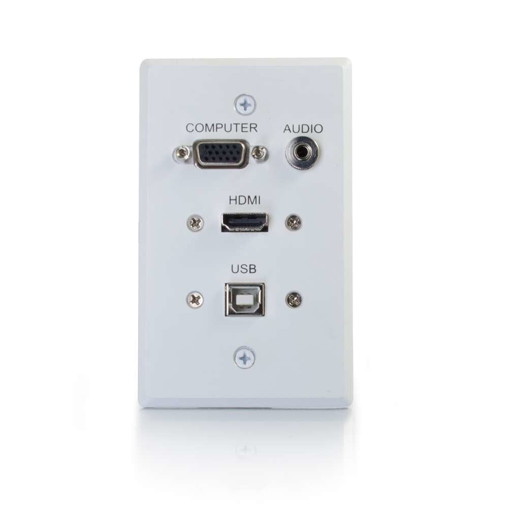C2G 39706 cable gender changer HDMI, VGA, 3.5mm, USB White