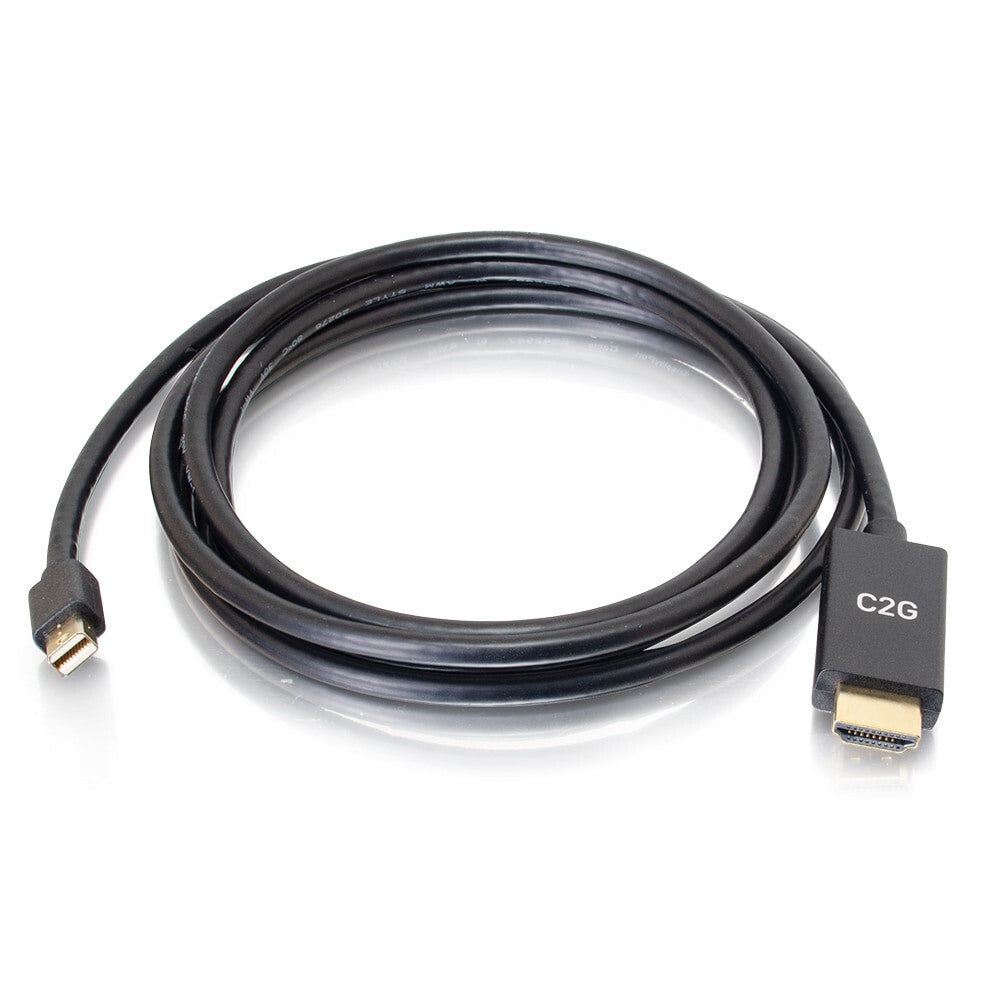 C2G 10ft (3m) Mini DisplayPortTM Male to HDMITM Male Passive Adapter Cable - 4K 30Hz