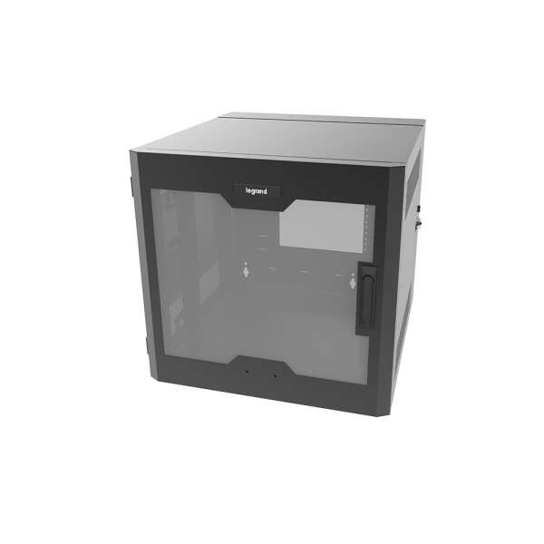 C2G SWM18RUPL-26-26 rack cabinet 18U Wall mounted rack Black