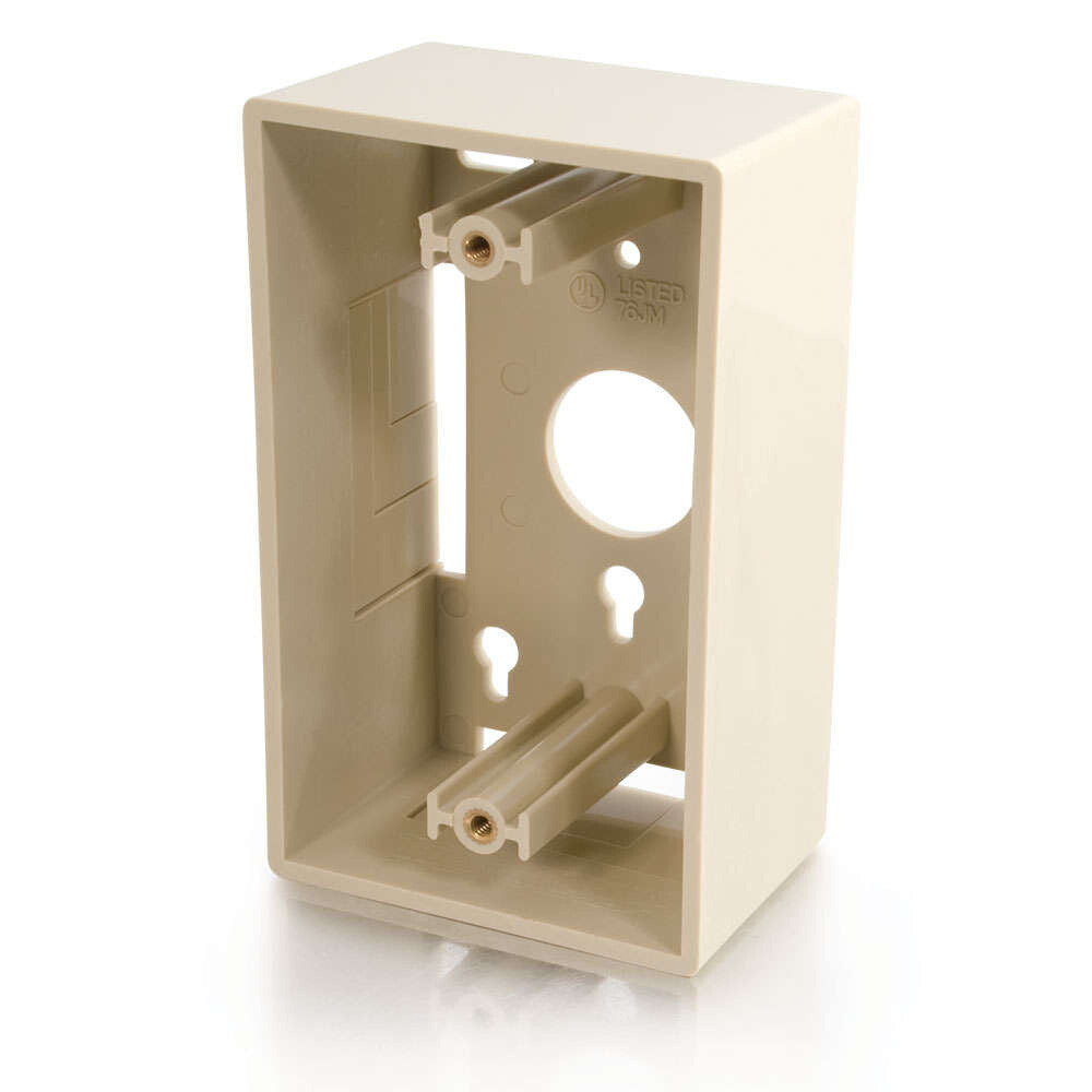 C2G Single Gang Wall Box - Ivory