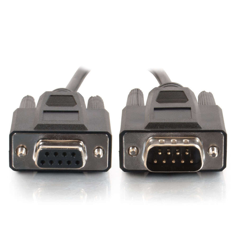 C2G 50ft (15.2m) DB9 M/F Serial RS232 Extension Cable - Black