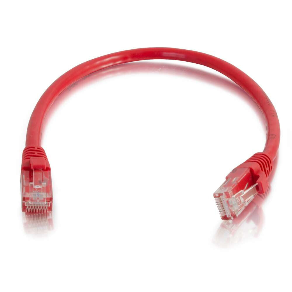 C2G 6" Cat6 networking cable Red 0.15 m U/UTP (UTP)