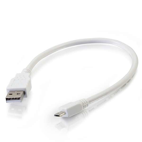 C2G 27441 USB cable USB 2.0 0.3 m USB A Micro-USB B White