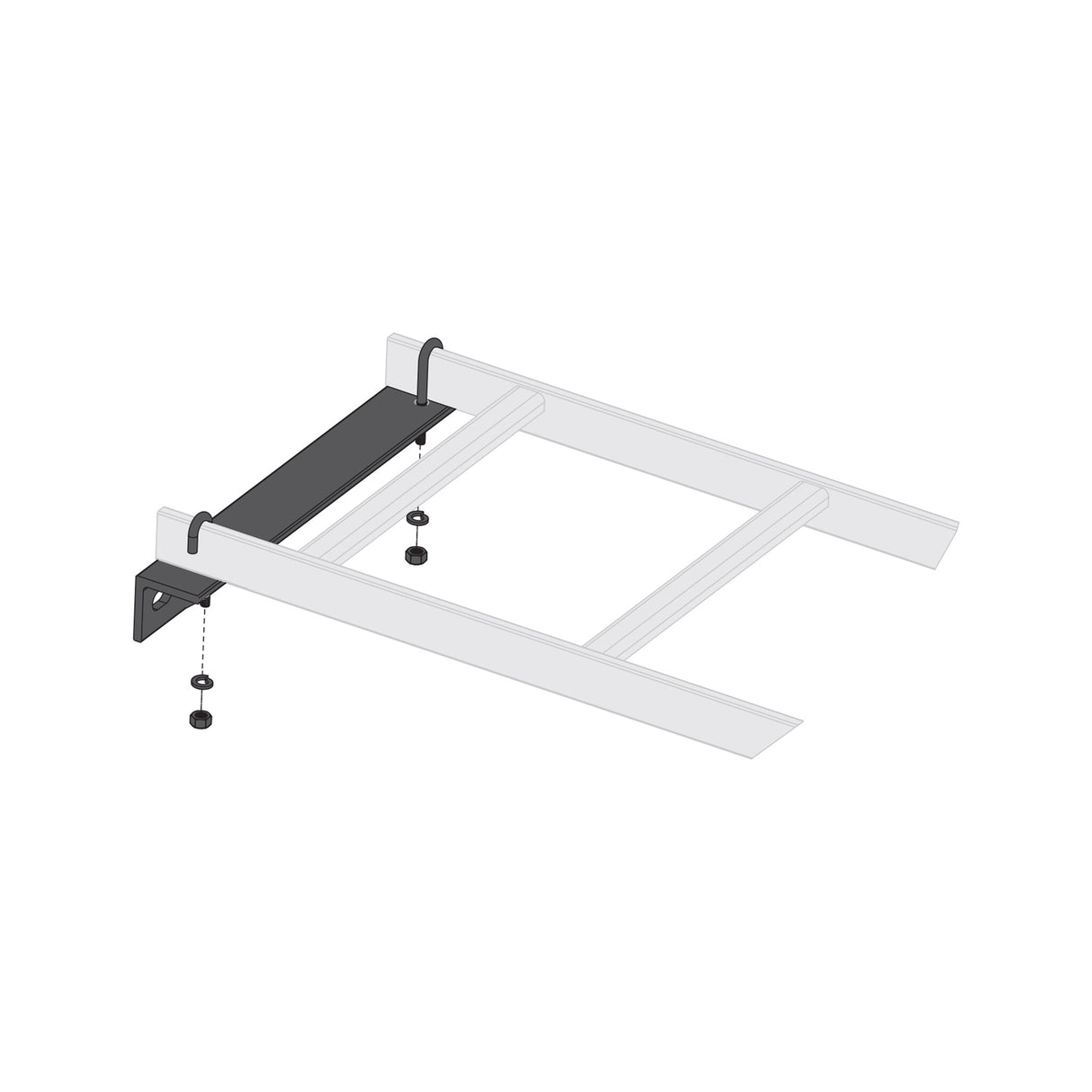 Middle Atlantic Ladder Wall Support Bracket, 12 Inches Wide - 6 Piece