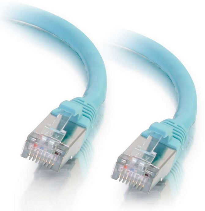 C2G 6" Cat6a STP networking cable Blue 0.15 m U/FTP (STP)