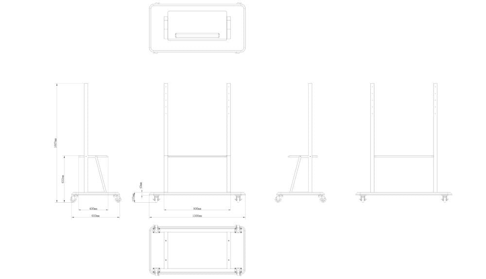 Optoma ST05 monitor mount / stand 2.18 m (86") Floor Black
