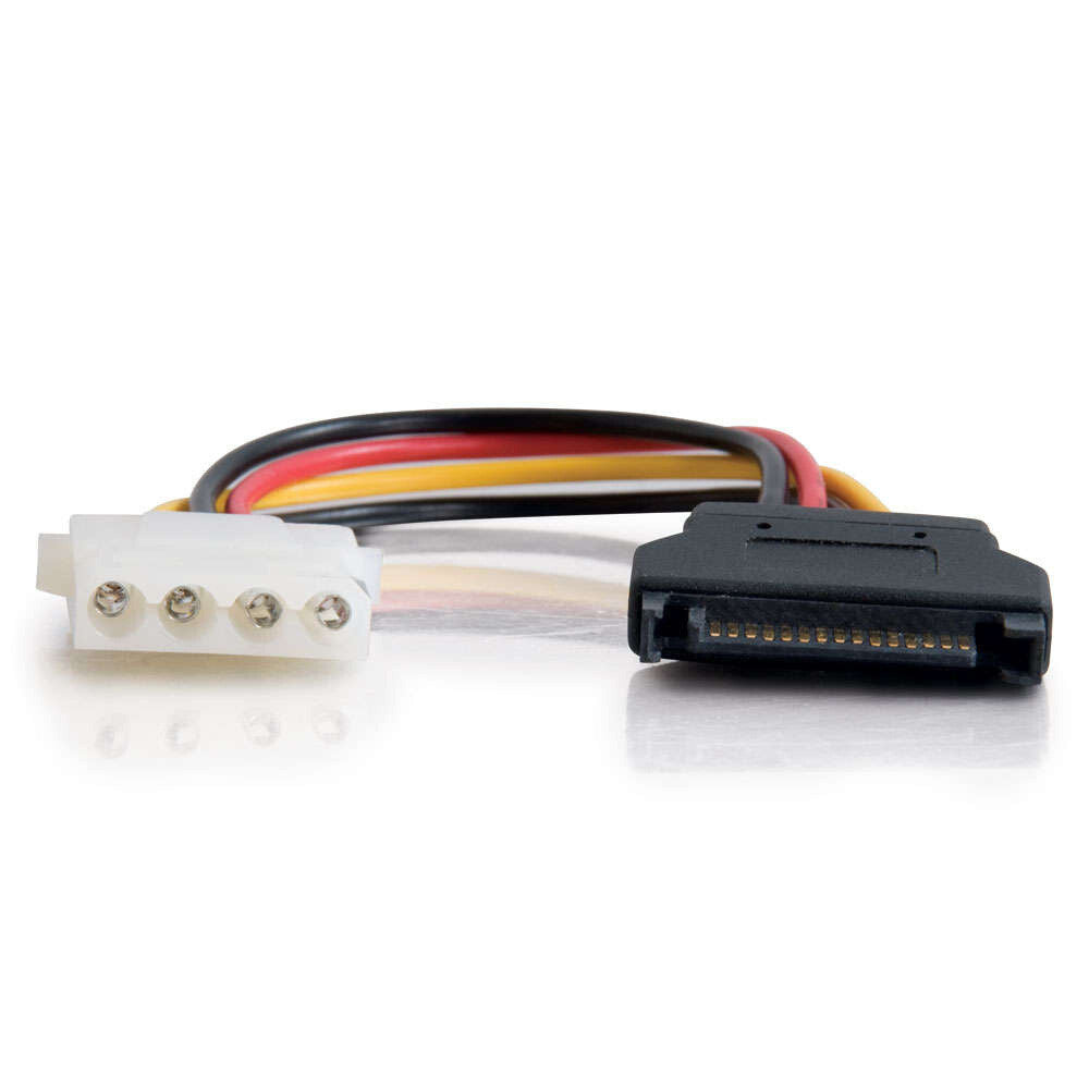 C2G 6in 15-pin Serial ATA Male to LP4 Female Power Cable