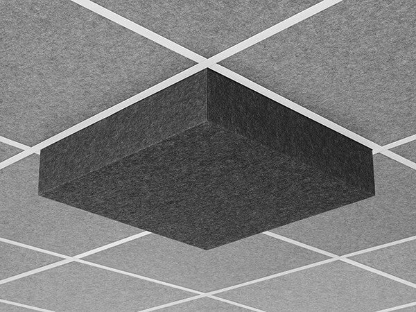 Middle Atlantic Nivo Acoustic Ceiling Tile with 5 inch Drop Profile in Silver Gray, 5 inch Drop, 9/16" Layin