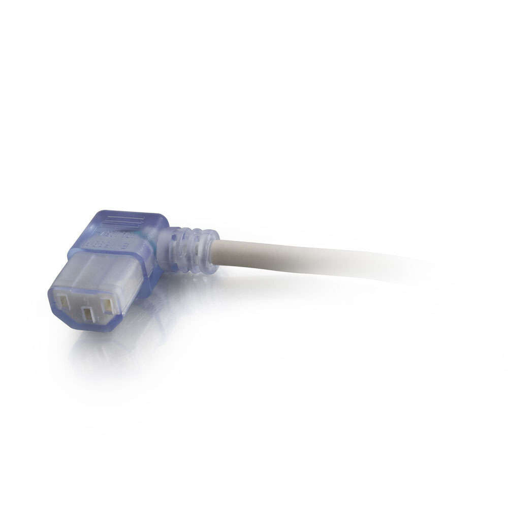 C2G 10ft (3m) 16 AWG Hospital Grade Power Cord (NEMA 5-15P to IEC320C13R) - Gray with Clear Connectors