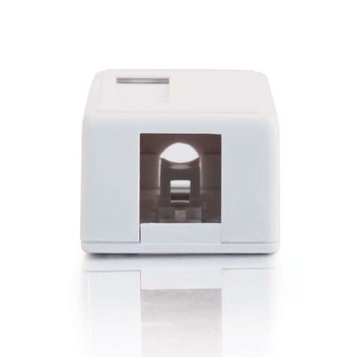C2G Keystone Jack Surface Mount Box 1-Port Ivory