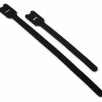 C2G 8in Screw-mountable Hook / Loop Cable Ties 10pk cable tie Black