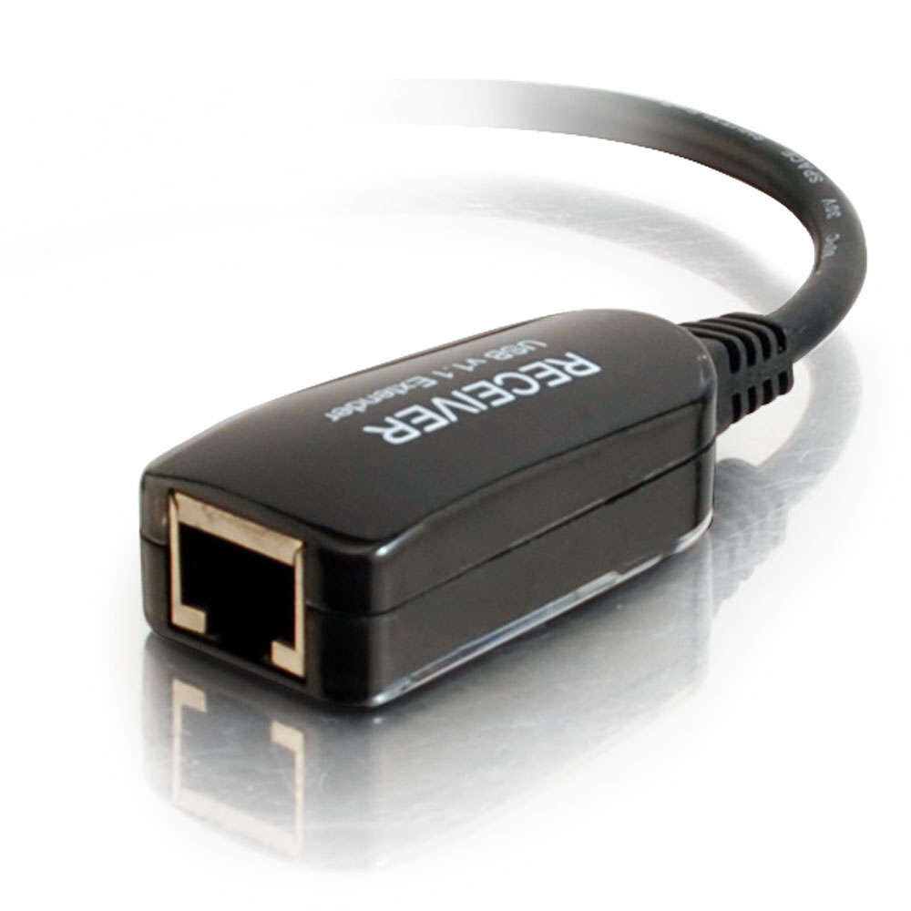 C2G 1-Port USB 1.1 Over Cat5 SuperboosterTM Extender Dongle RJ45 Female to USB B Male Receiver