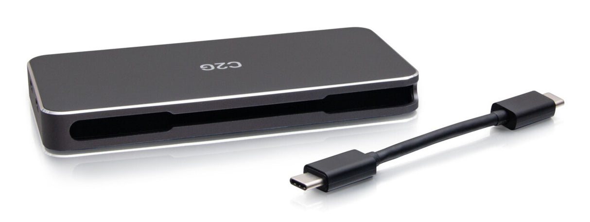 C2G USB-C 7-in-1 Dual Display MST Docking Station with HDMI, DisplayPort, Ethernet, USB, and Power Delivery up to 100W - 4K 60Hz