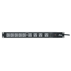 Accu-Tech PD-1815R-RN power extension 0.23 m 18 AC outlet(s) Black