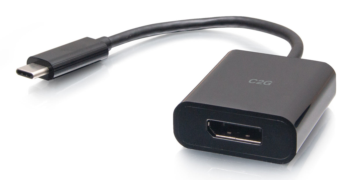 C2G USB-C to DisplayPort Adapter Converter - 4K 60Hz - Black