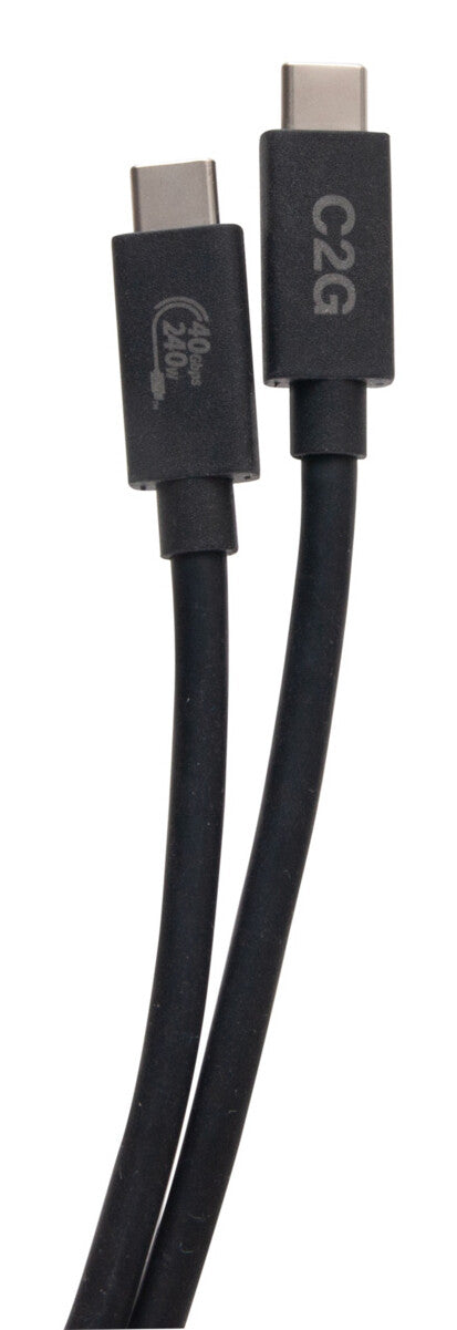 C2G 3.3ft (1m) USB 4.0 USB-C to C (48V 5A) 240W Charging Cable-Black
