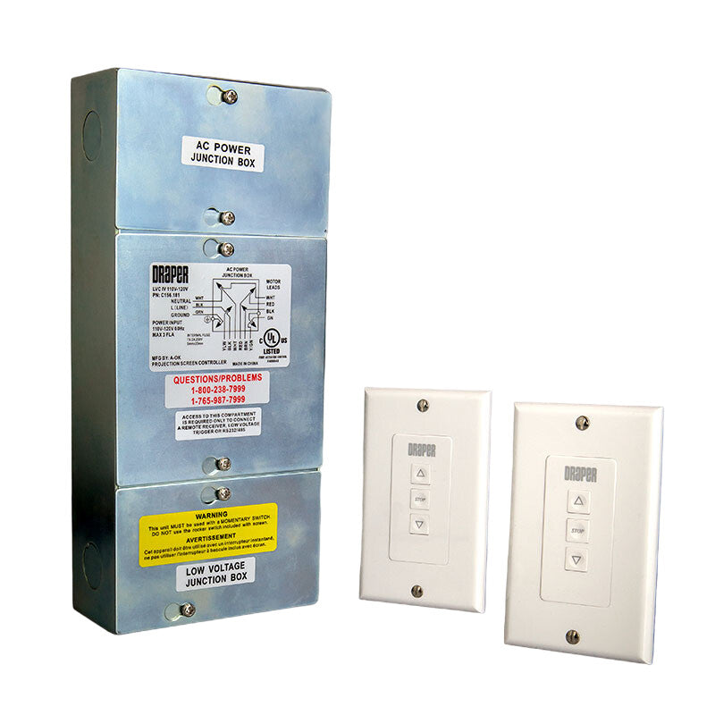 Draper 121224 projection screen accessory Control module + wall switch kit