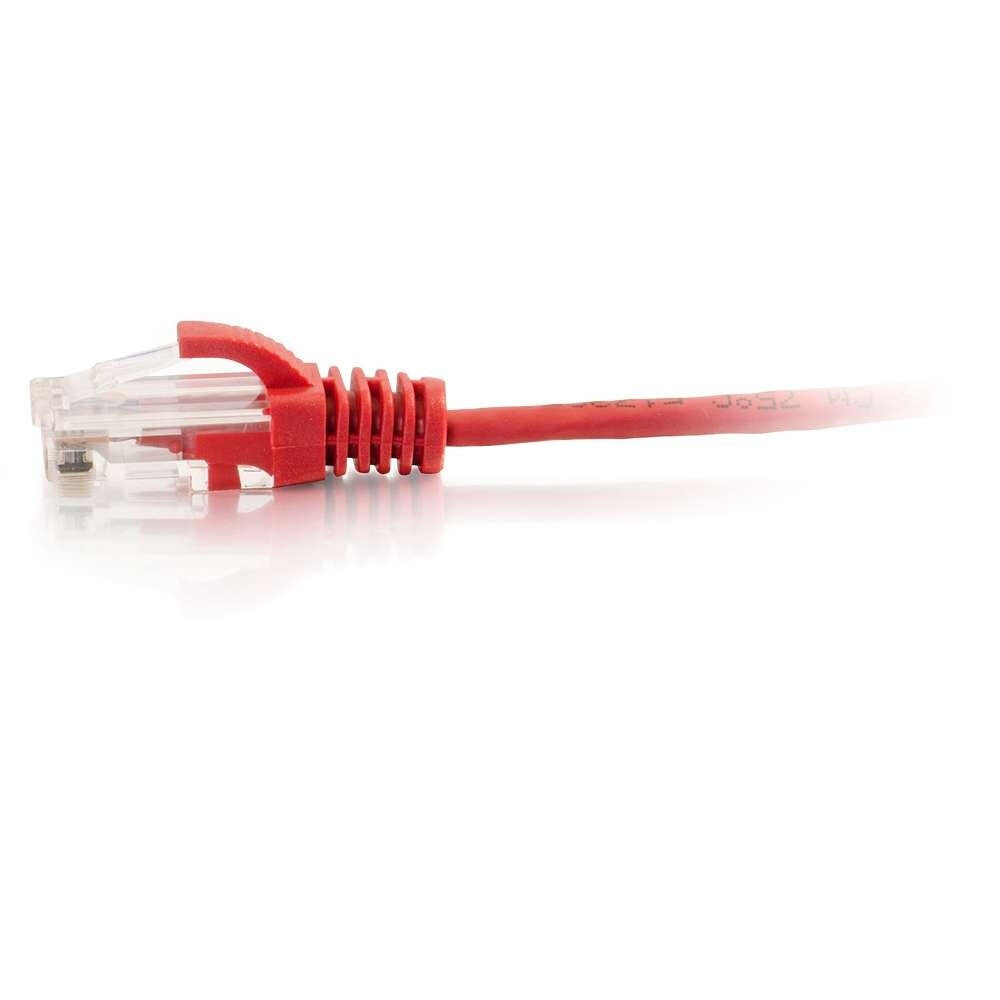 C2G 3ft (0.9m) Cat6 Snagless Unshielded UTP Slim Ethernet Network Patch Cable - Red