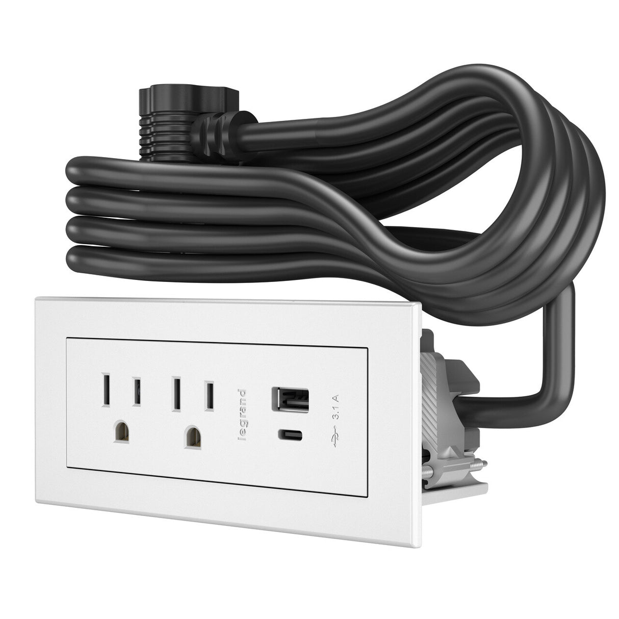 WIREMOLD RDZCWH10 socket-outlet 2x Type B + USB Type A + USB Type-C White