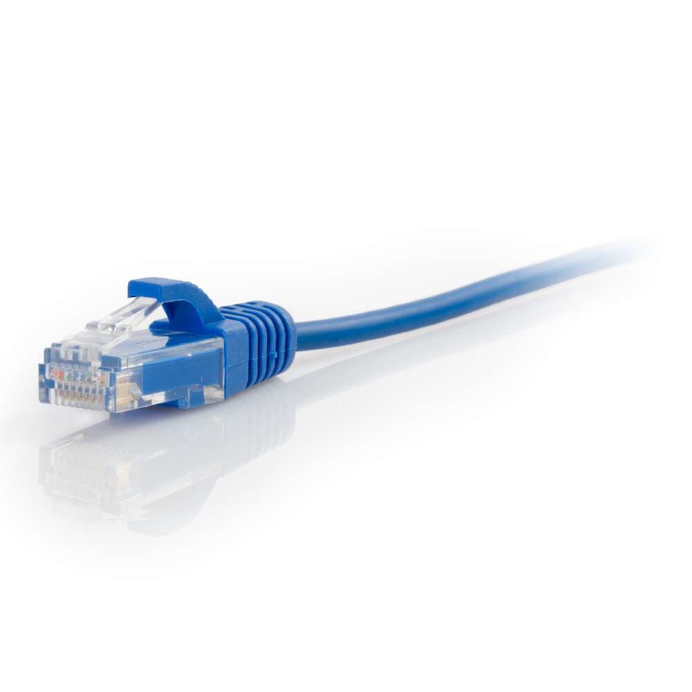 C2G 7ft (2.1m) Cat6 Snagless Unshielded UTP Slim Ethernet Network Patch Cable - Blue