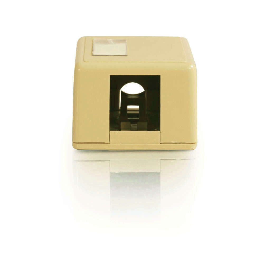 C2G 1-Port Keystone Jack Surface Mount Box - Ivory