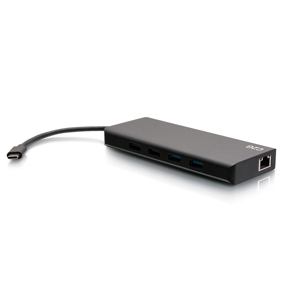 C2G USB-C® 9-in-1 Dual Display Docking Station with 60W Power Supply, HDMI®, Ethernet, USB, 3.5mm Audio and Power Delivery up to 60W - 4K 30Hz (TAA Compliant)