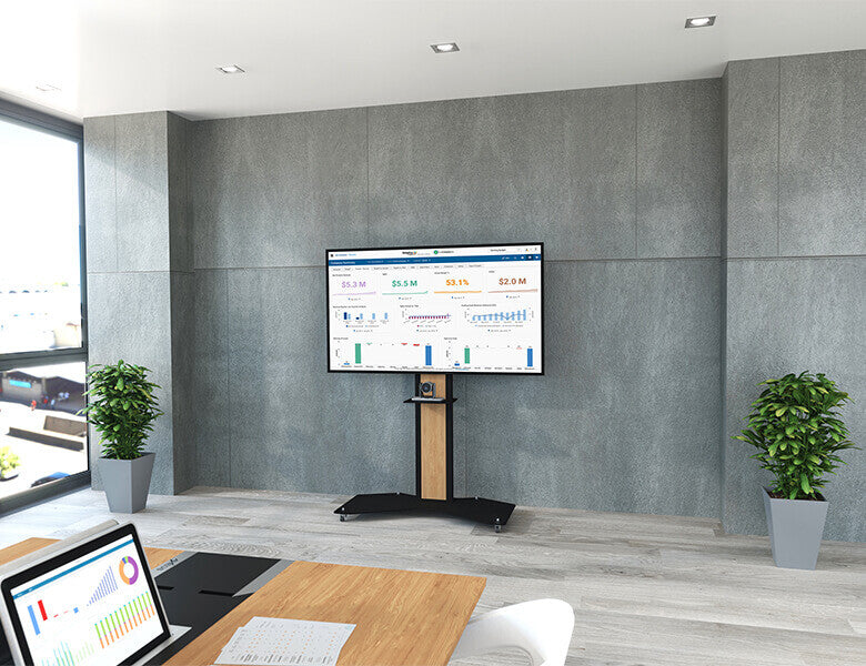 AXEOS OBOX XL 2.03 m (80") Black, Wood Floor