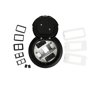 WIREMOLD 6ATC2PBK outlet box Black