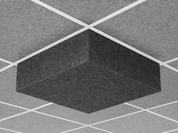 Middle Atlantic Nivo Acoustic Ceiling Tile with 7 inch Drop Profile in Charcoal Gray, 7 inch Drop, 15/16" Layin