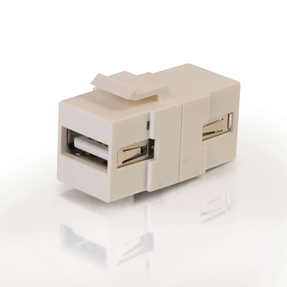 C2G Snap-In USB A/A Female Keystone Insert Module - White