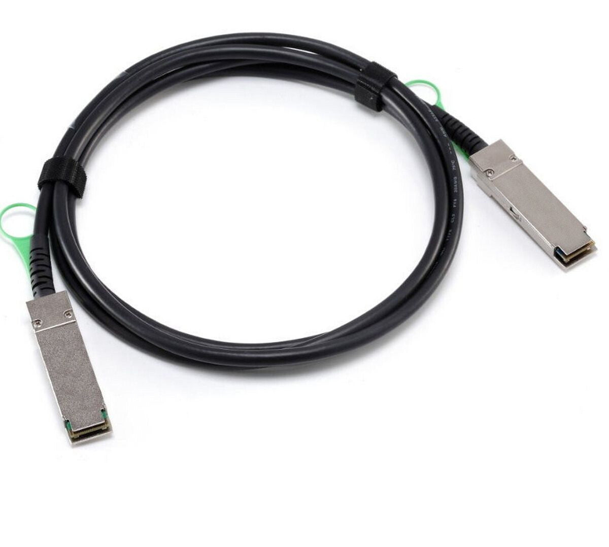 Plusoptic DACQ28-1M-PLU InfiniBand/fibre optic cable QSFP28 Black, Stainless steel