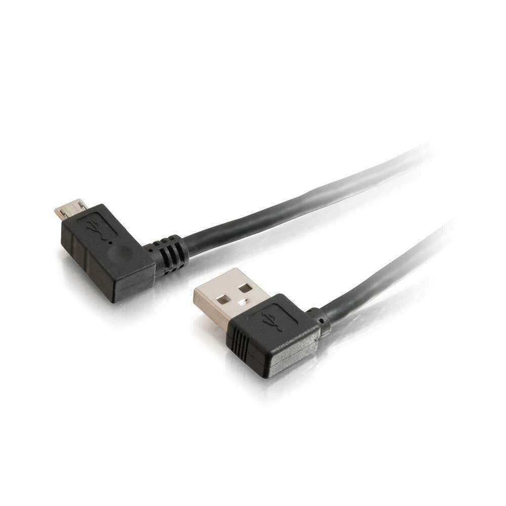 C2G 16.4ft (5m) USB 2.0 A Right Angle Male to Micro-USB B Right Angle Male Cable