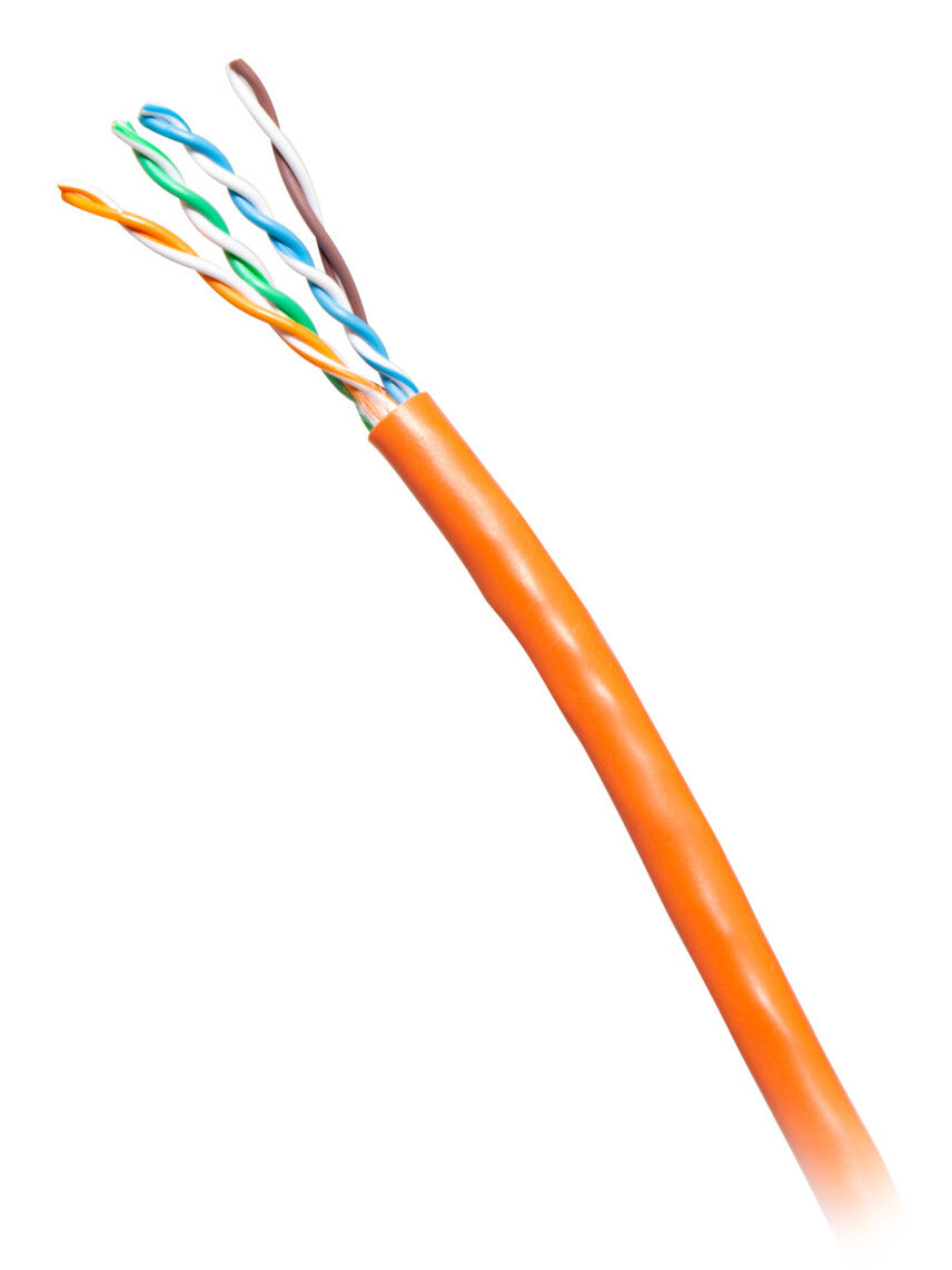C2G 1000ft (304.8m) TAA-Compliant Cat6 Bulk Unshielded (UTP) Ethernet Network Cable with Solid Conductors-Riser CMR-Rated - Orange