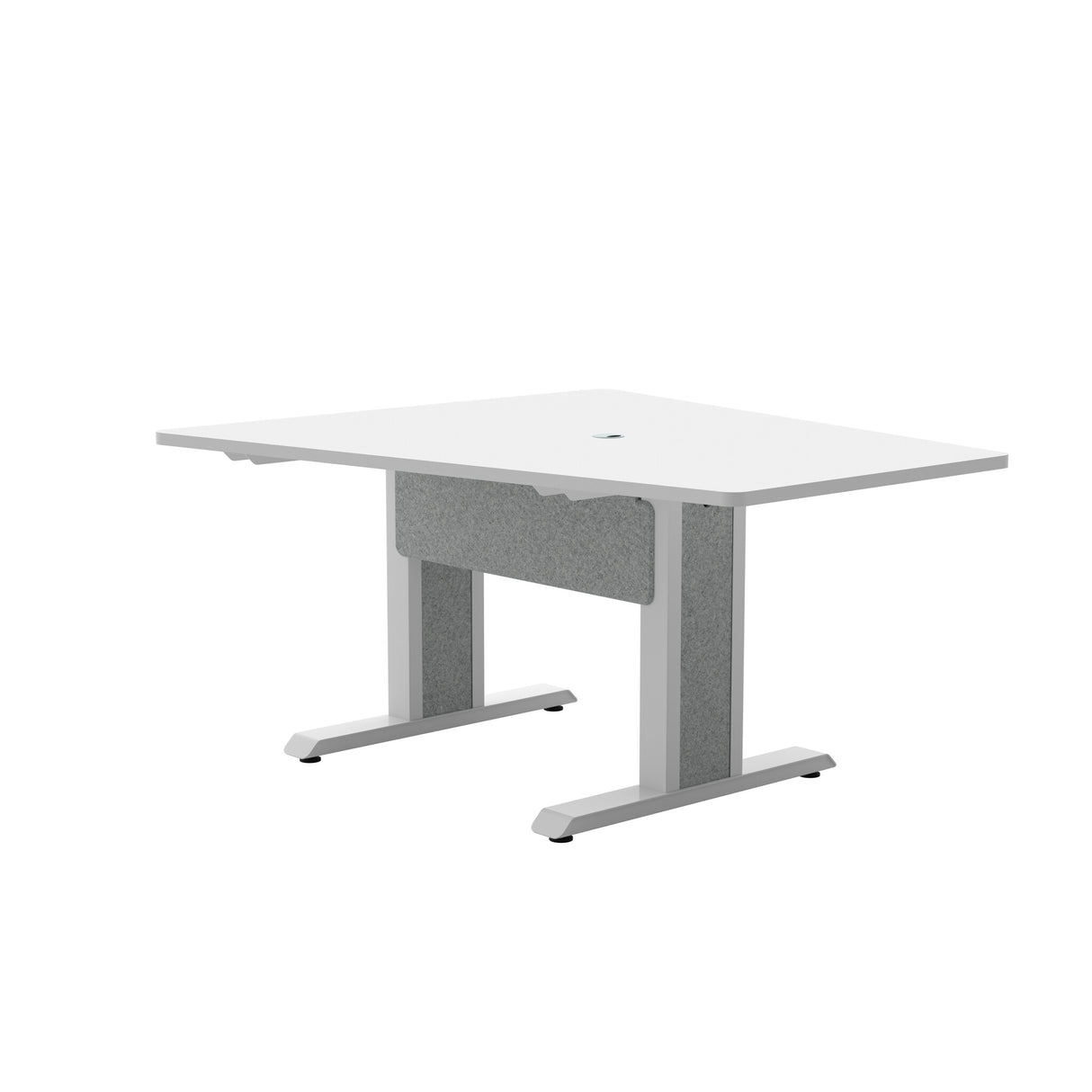 Middle Atlantic ForumTM 59" Angle Table for 3 to 5 People, 30" Seated Height, Asian Night Table Top with Dark Table Base