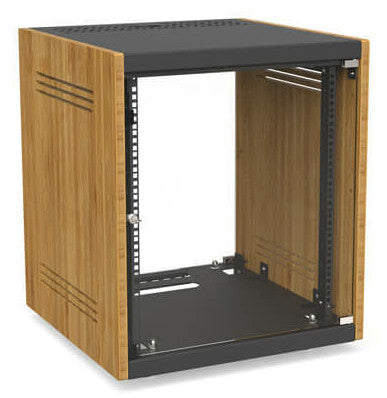 AXEOS LUXA_RACK12U rack cabinet 12U Floor mounted rack Bamboo, Black
