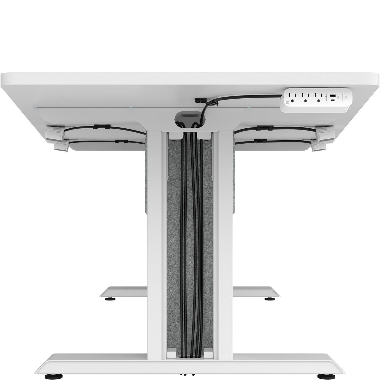 Middle Atlantic ForumTM Rectangle Table for 2 People, 30" Seated Height, Designer White Table Top with Light Table Base