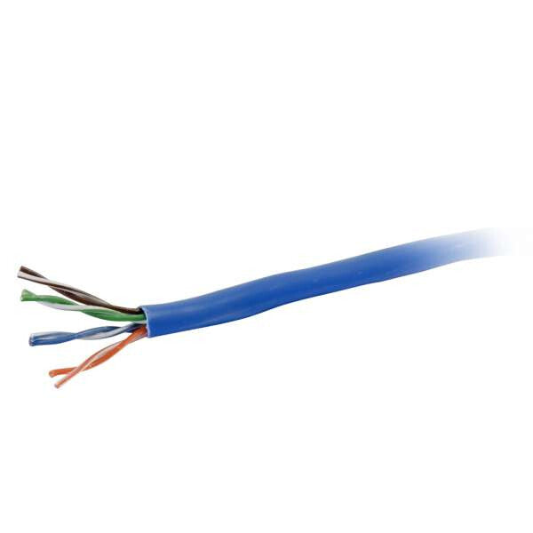 C2G 1000ft (304.8m) Cat5e Bulk Unshielded UTP Ethernet Network Cable with Stranded Conductors - In-Wall CM-Rated - Blue