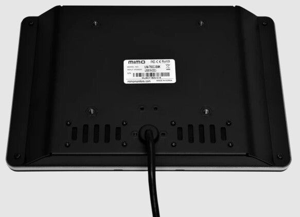 Mimo Monitors UM-760C-SMK Signage Display 17.8 cm (7") LCD 250 cd/m² WSVGA Black Touchscreen