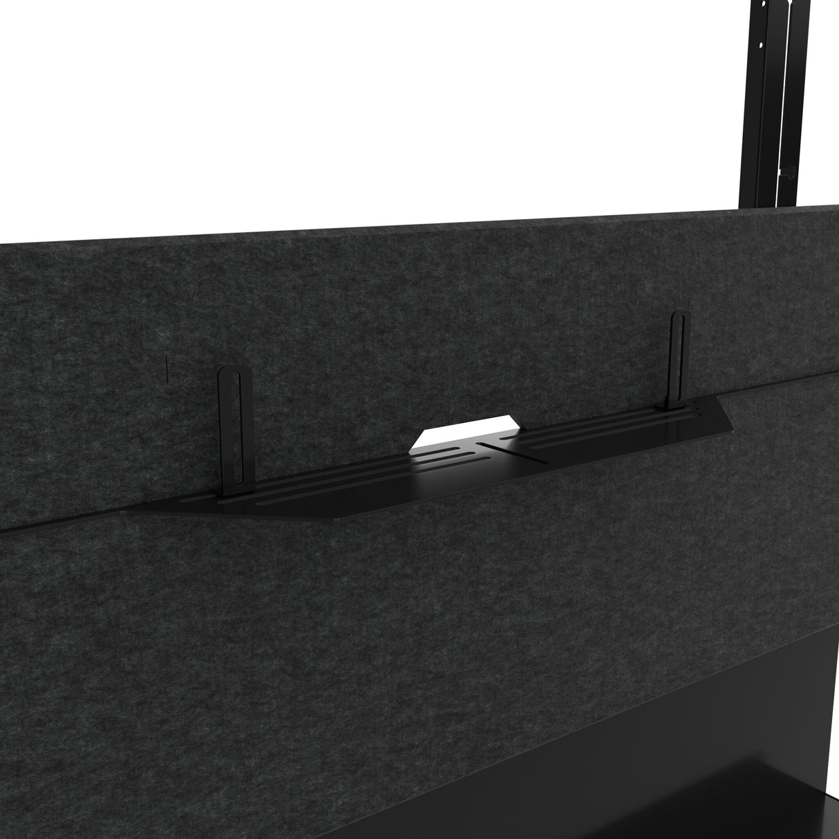 Chief Tempo Floor Support Mount and Frame, Black Powdercoat with Charcoal Gray Felt