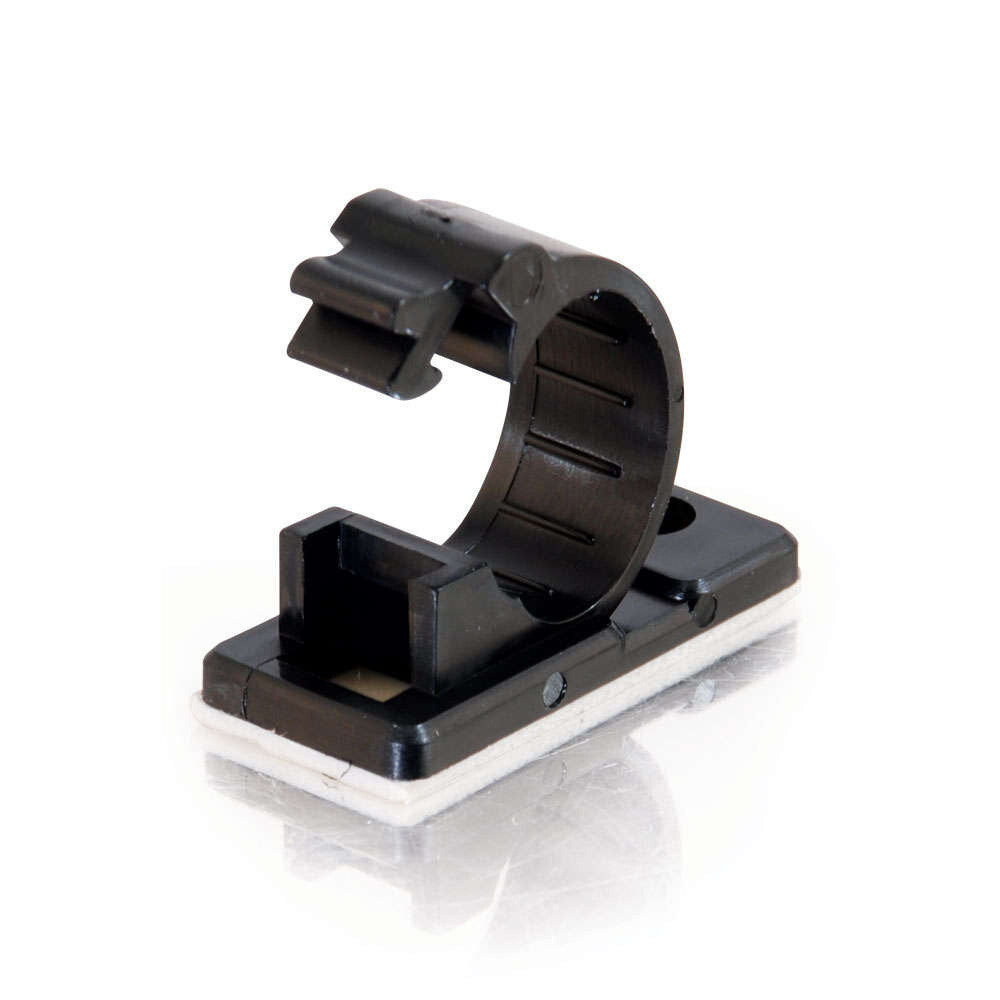 C2G 0.68in Self-Adhesive Cable Clamp Multipack - 50 Pack