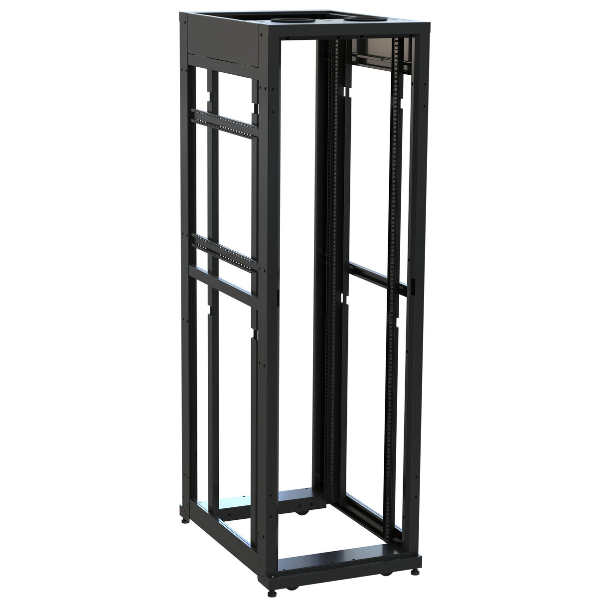 Middle Atlantic 42 RU SNE Series Rack Frame, 36 Inches Deep, 24 Inches Wide with Cage Nut Rackrail