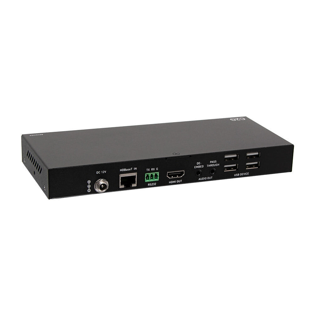 C2G HDMI® HDBaseT + 3.5mm, USB-A, and RS232 over Cat Audio De-Embedding Extender Box Receiver - 4K 60Hz