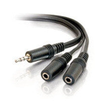 C2G 6ft 3.5mm Stereo M / 3.5mm Stereo F Y-Cable audio cable 1.8 m 2 x 3.5mm Black