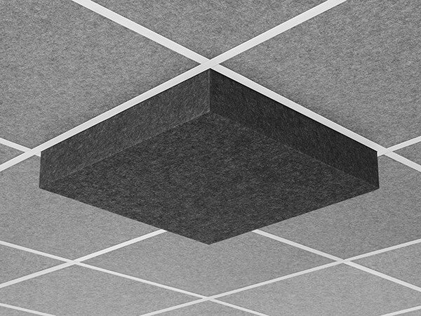 Middle Atlantic Nivo Acoustic Ceiling Tile with 1 inch Drop Profile in Charcoal Gray, 1 inch Drop, 15/16" Layin