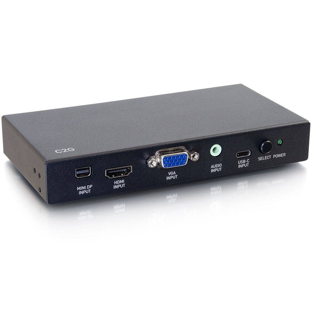 C2G HDMI®, USB-C, Mini DisplayPortTM, and VGA to HDMI Adapter Converter Switch - 4K 60Hz