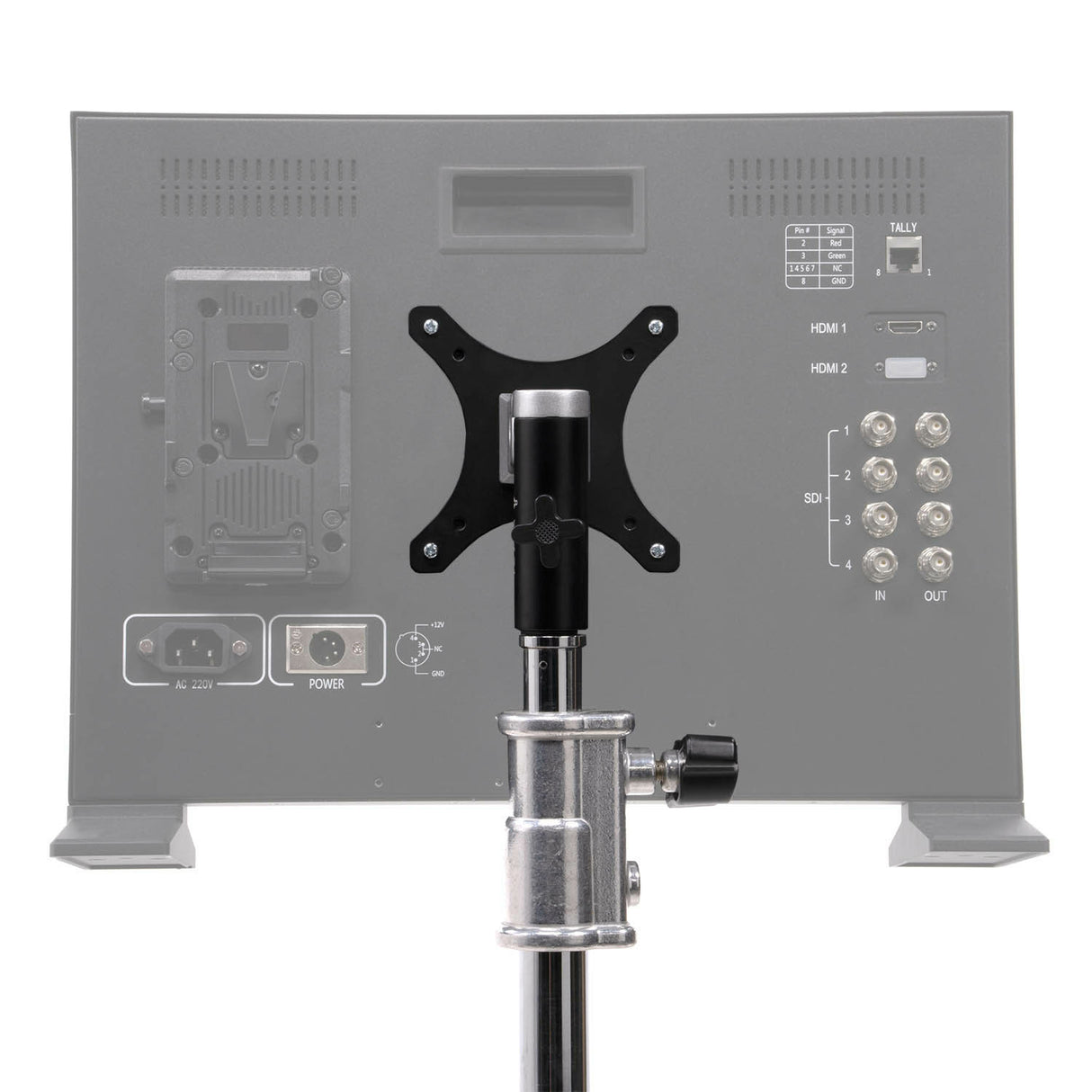 ikan EI-A71 monitor mount / stand Pole Black