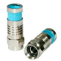 C2G RG6 Quad Compression F-Type Connector / O-Ring - 50pk wire connector Silver