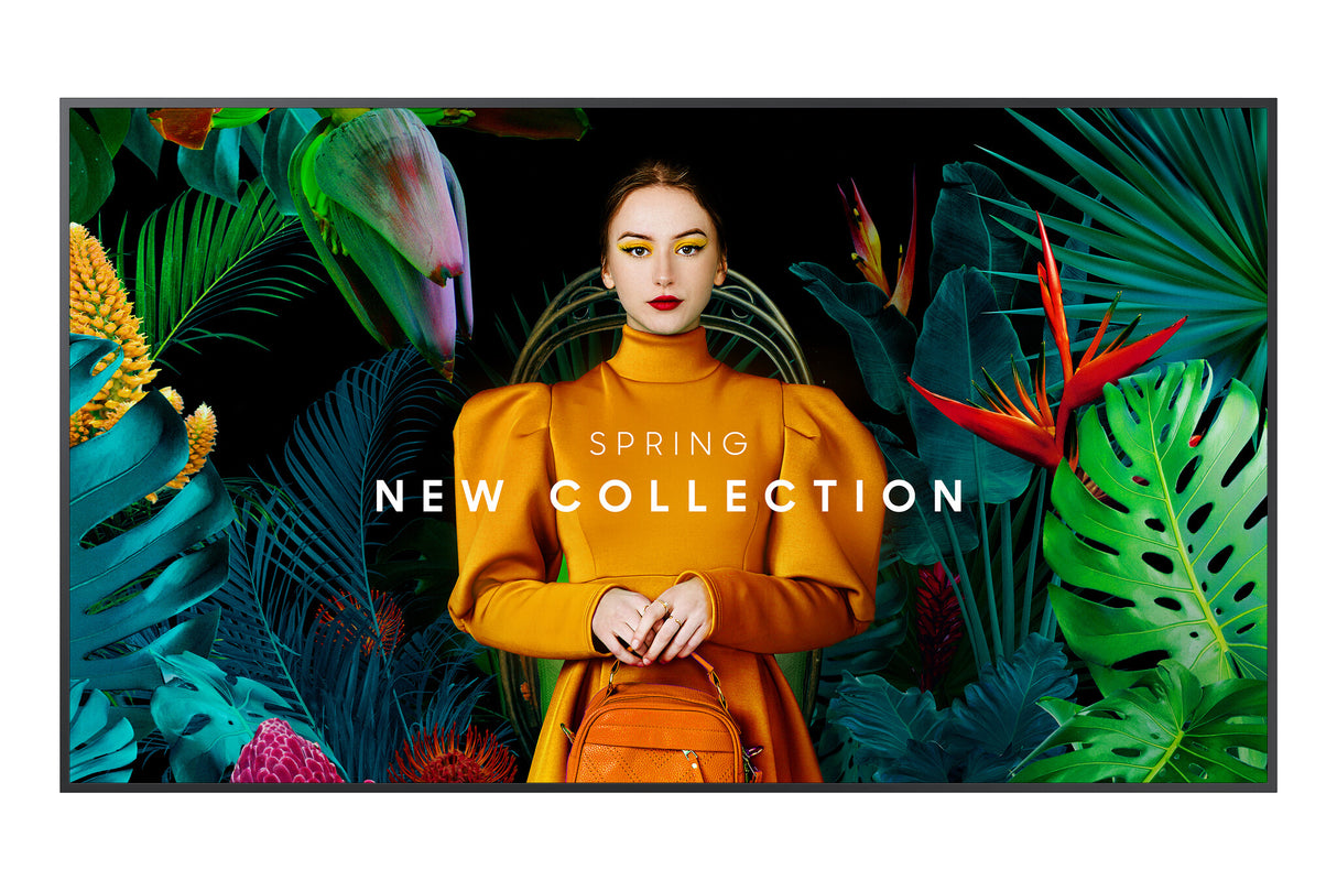 Samsung LH65QHCEBGC Digital signage flat panel 165.1 cm (65") Wi-Fi 700 cd/m² 4K Ultra HD Black Built-in processor Tizen 24/7